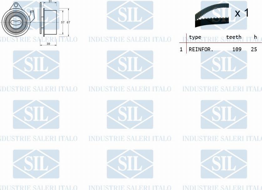 Saleri SIL TK1341 - Zobsiksnas komplekts autospares.lv