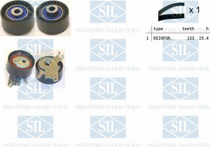 Saleri SIL TK1366 - Комплект зубчатого ремня ГРМ www.autospares.lv