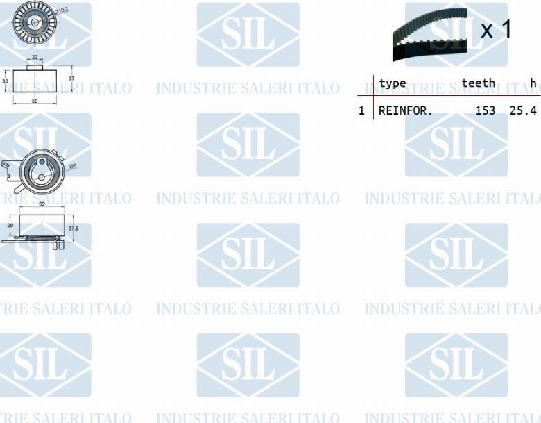 Saleri SIL TK1366 - Zobsiksnas komplekts www.autospares.lv