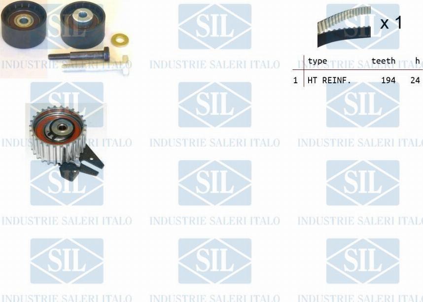 Saleri SIL TK1303 - Комплект зубчатого ремня ГРМ www.autospares.lv