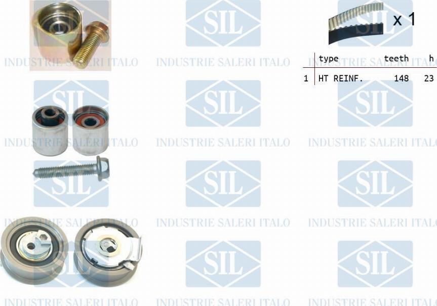 Saleri SIL TK1319 - Комплект зубчатого ремня ГРМ www.autospares.lv