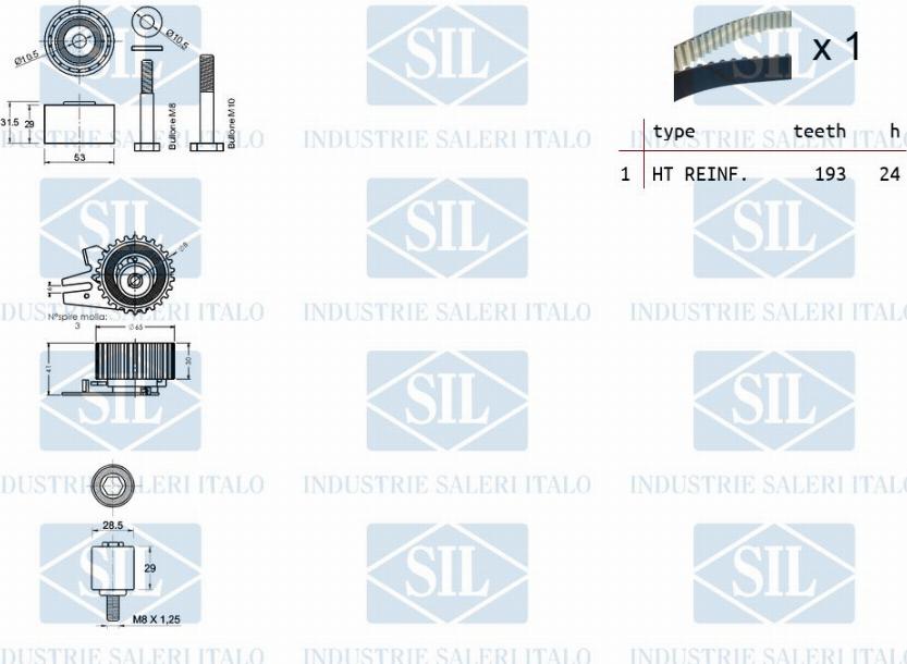 Saleri SIL TK1389 - Zobsiksnas komplekts autospares.lv