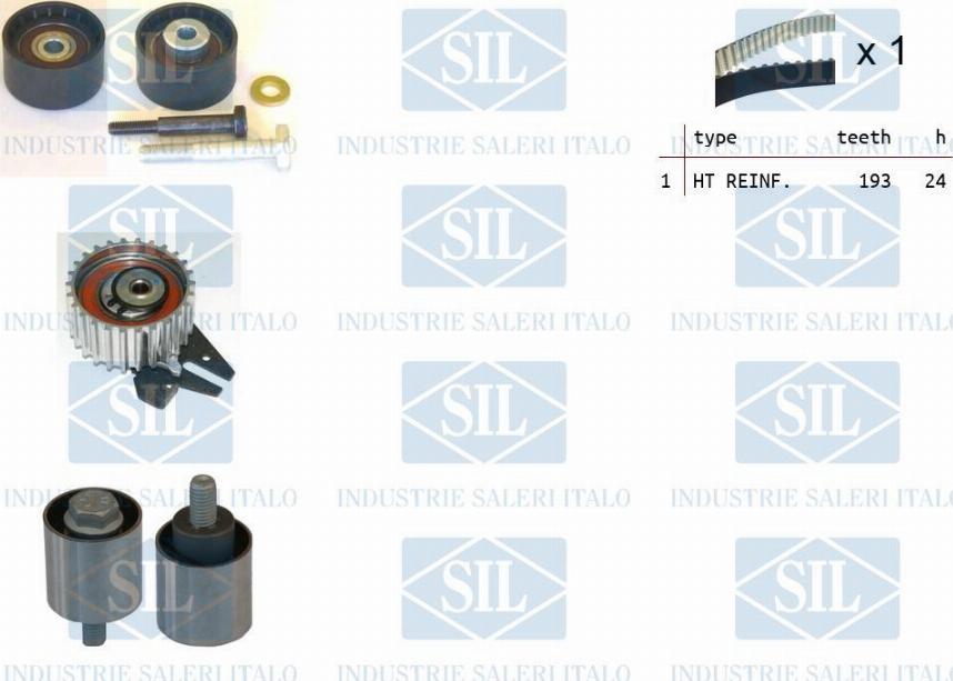 Saleri SIL TK1389 - Комплект зубчатого ремня ГРМ www.autospares.lv