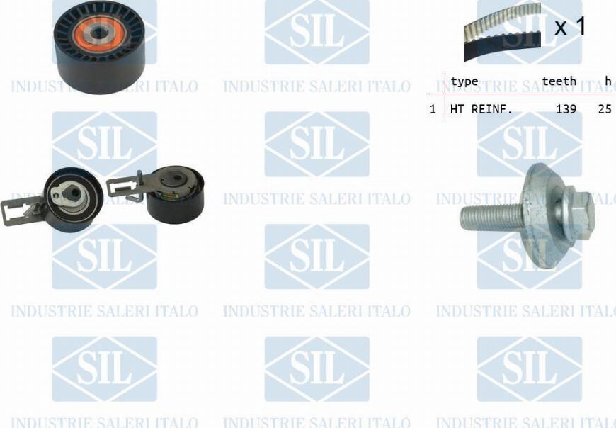 Saleri SIL TK1386 - Комплект зубчатого ремня ГРМ www.autospares.lv