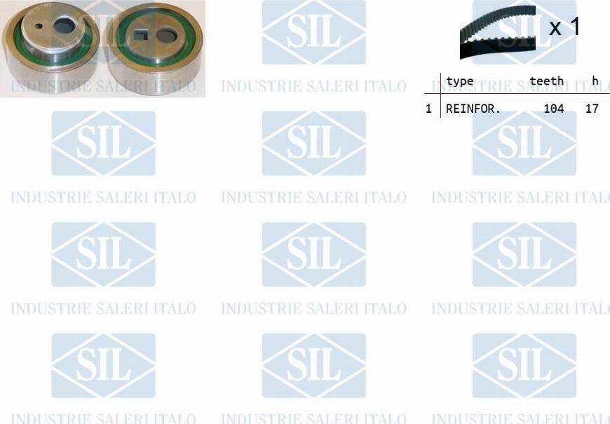 Saleri SIL TK1329 - Комплект зубчатого ремня ГРМ www.autospares.lv