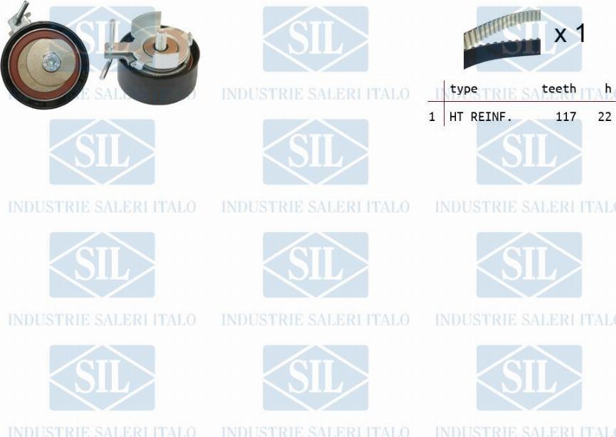 Saleri SIL TK1374 - Комплект зубчатого ремня ГРМ www.autospares.lv