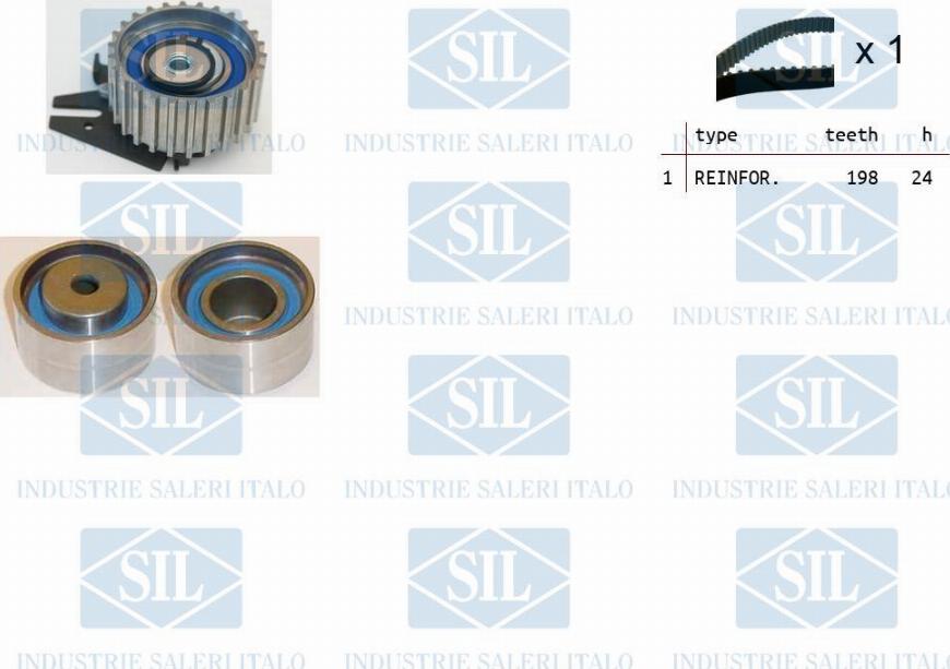 Saleri SIL TK1375 - Комплект зубчатого ремня ГРМ www.autospares.lv