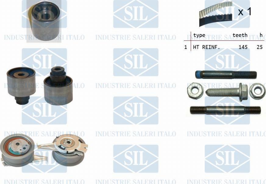 Saleri SIL TK1376 - Комплект зубчатого ремня ГРМ www.autospares.lv