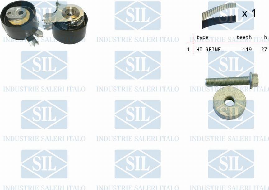 Saleri SIL TK1378 - Комплект зубчатого ремня ГРМ www.autospares.lv