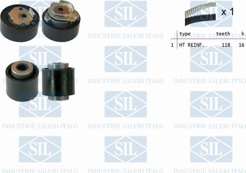 Saleri SIL TK1377 - Комплект зубчатого ремня ГРМ www.autospares.lv