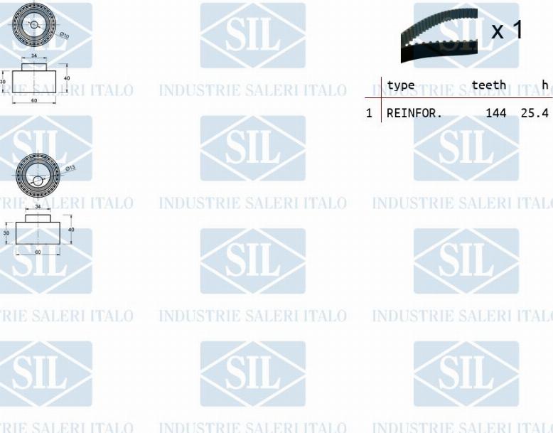 Saleri SIL TK1294 - Zobsiksnas komplekts www.autospares.lv