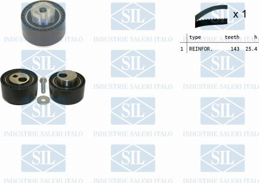 Saleri SIL TK1295 - Комплект зубчатого ремня ГРМ www.autospares.lv