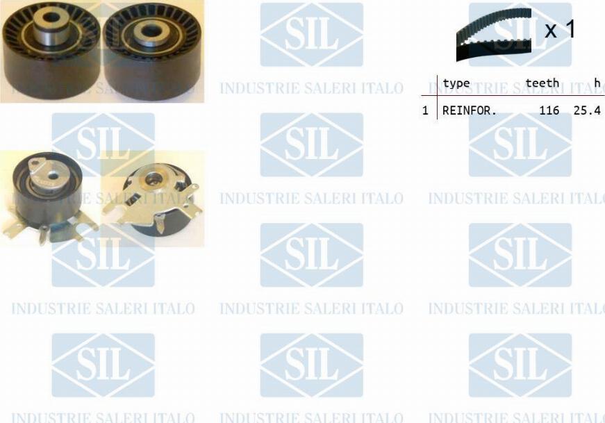 Saleri SIL TK1296 - Timing Belt Set www.autospares.lv