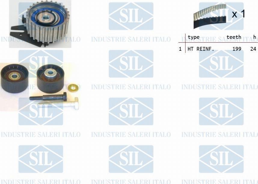 Saleri SIL TK1260 - Комплект зубчатого ремня ГРМ www.autospares.lv