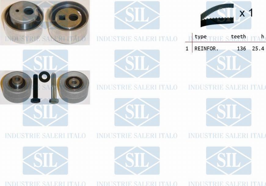 Saleri SIL TK1219 - Timing Belt Set www.autospares.lv