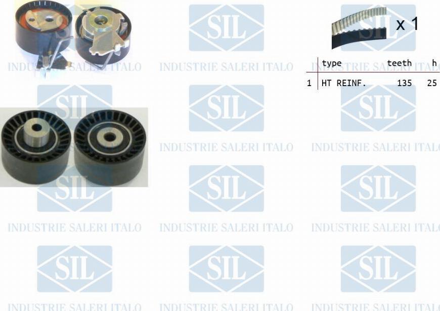 Saleri SIL TK1287 - Комплект зубчатого ремня ГРМ www.autospares.lv