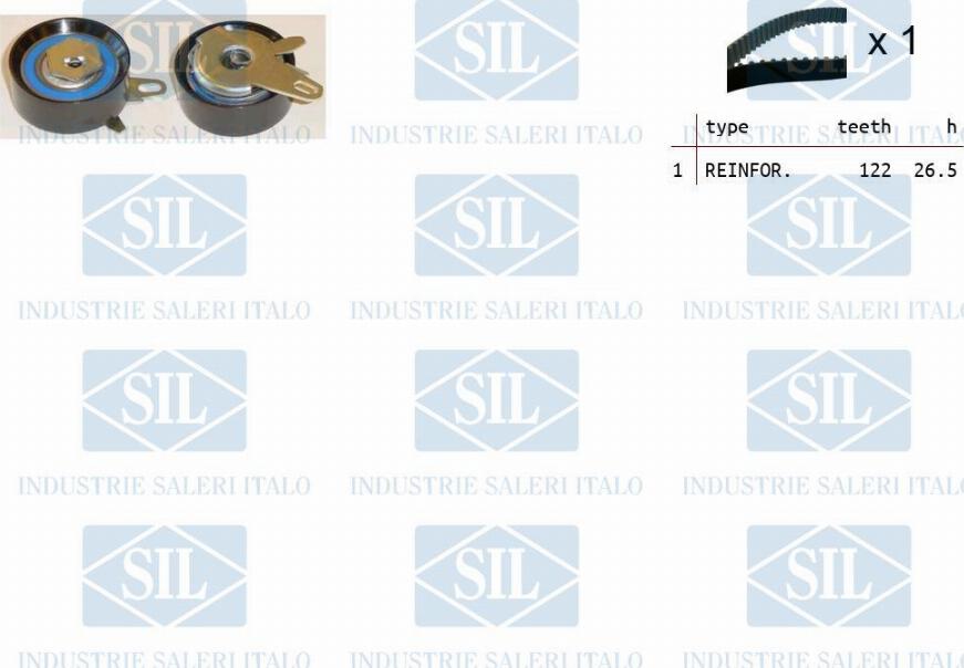 Saleri SIL TK1235 - Комплект зубчатого ремня ГРМ www.autospares.lv