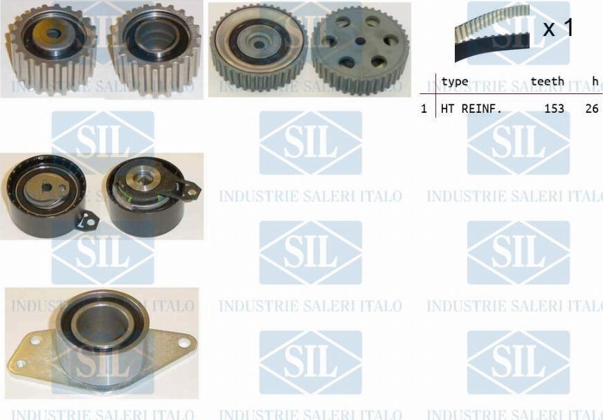 Saleri SIL TK1238 - Комплект зубчатого ремня ГРМ www.autospares.lv