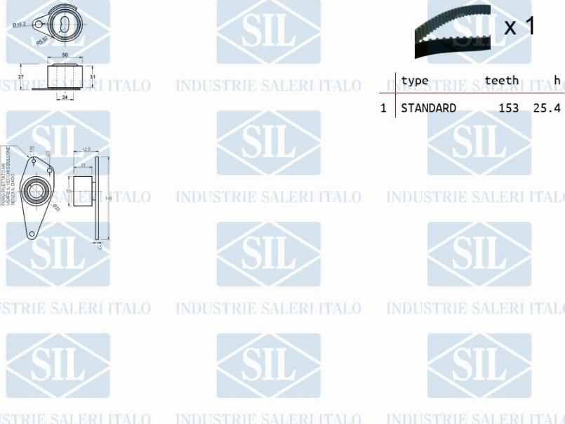 Saleri SIL TK1237 - Zobsiksnas komplekts www.autospares.lv