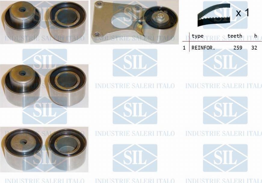 Saleri SIL TK1222 - Timing Belt Set www.autospares.lv