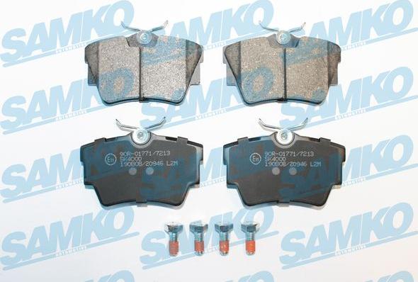 Samko 5SP946 - Тормозные колодки, дисковые, комплект www.autospares.lv