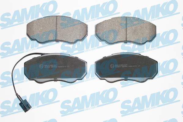 Samko 5SP966 - Тормозные колодки, дисковые, комплект www.autospares.lv