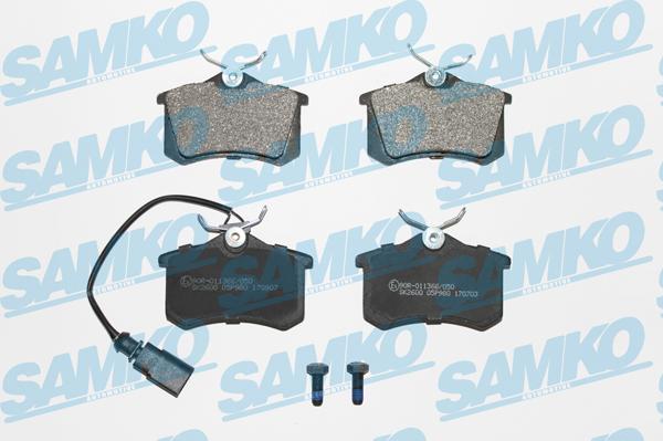 Samko 5SP980 - Тормозные колодки, дисковые, комплект www.autospares.lv