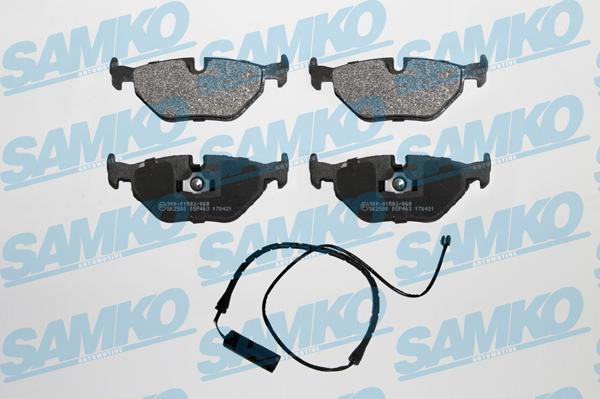 Samko 5SP463A - Тормозные колодки, дисковые, комплект www.autospares.lv