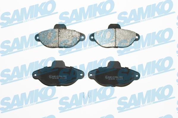 Samko 5SP483 - Тормозные колодки, дисковые, комплект www.autospares.lv