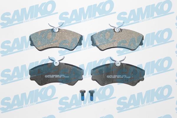 Samko 5SP439 - Тормозные колодки, дисковые, комплект www.autospares.lv