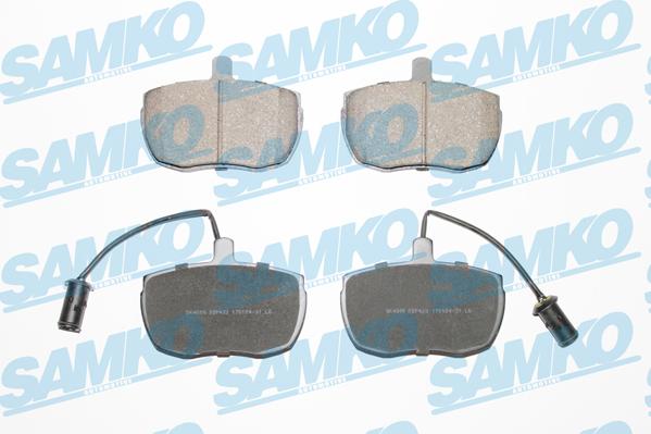 Samko 5SP433 - Тормозные колодки, дисковые, комплект www.autospares.lv