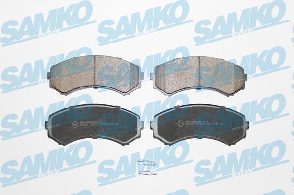 Samko 5SP569 - Тормозные колодки, дисковые, комплект www.autospares.lv