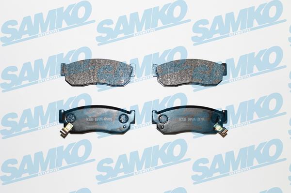 Samko 5SP519 - Тормозные колодки, дисковые, комплект www.autospares.lv