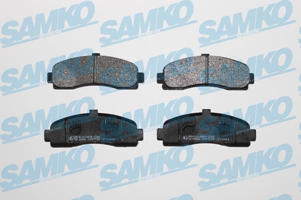 Samko 5SP539 - Bremžu uzliku kompl., Disku bremzes www.autospares.lv