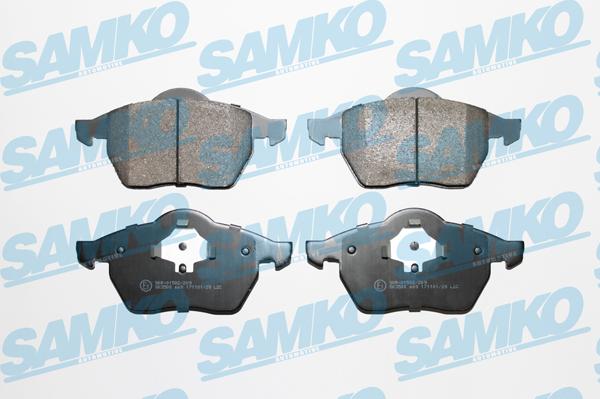 Samko 5SP669 - Тормозные колодки, дисковые, комплект www.autospares.lv