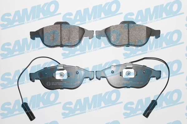 Samko 5SP664 - Тормозные колодки, дисковые, комплект www.autospares.lv