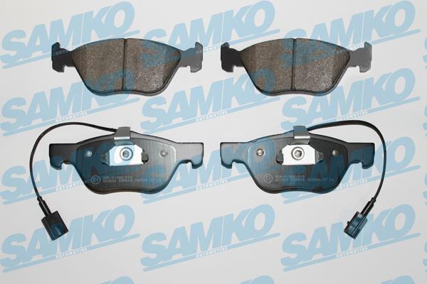 Samko 5SP614 - Тормозные колодки, дисковые, комплект www.autospares.lv