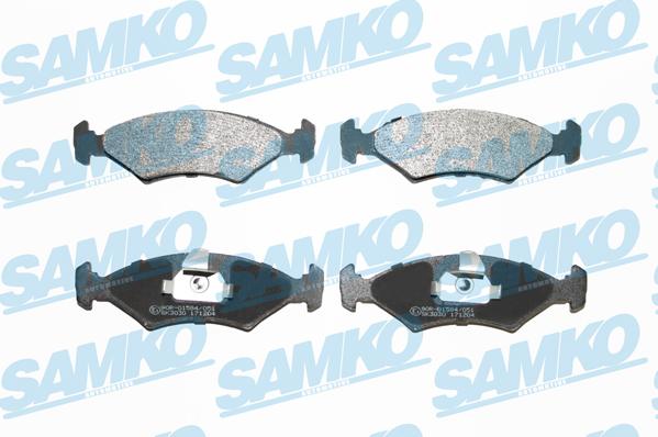 Samko 5SP628 - Тормозные колодки, дисковые, комплект www.autospares.lv