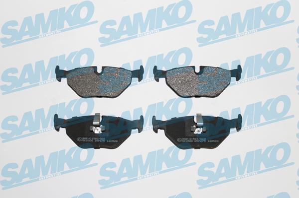 Samko 5SP675 - Тормозные колодки, дисковые, комплект www.autospares.lv