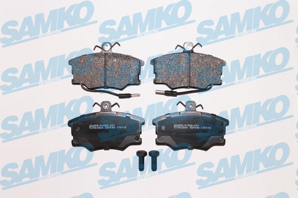 Samko 5SP098 - Тормозные колодки, дисковые, комплект www.autospares.lv