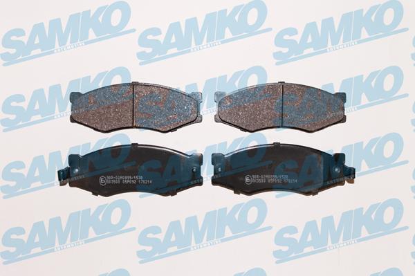 Samko 5SP092 - Bremžu uzliku kompl., Disku bremzes www.autospares.lv