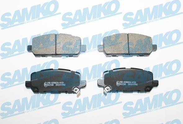 Samko 5SP1942 - Bremžu uzliku kompl., Disku bremzes www.autospares.lv