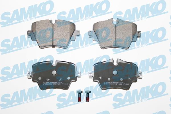 Samko 5SP1985 - Bremžu uzliku kompl., Disku bremzes www.autospares.lv