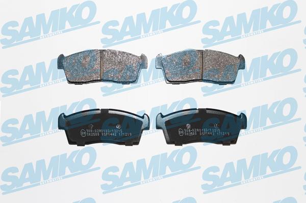 Samko 5SP1442 - Тормозные колодки, дисковые, комплект www.autospares.lv