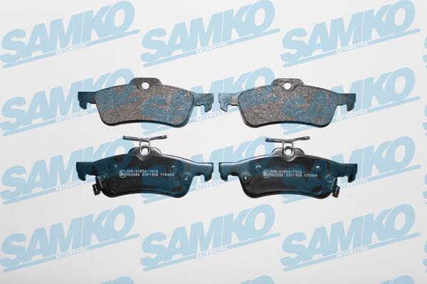 Samko 5SP1458 - Тормозные колодки, дисковые, комплект www.autospares.lv