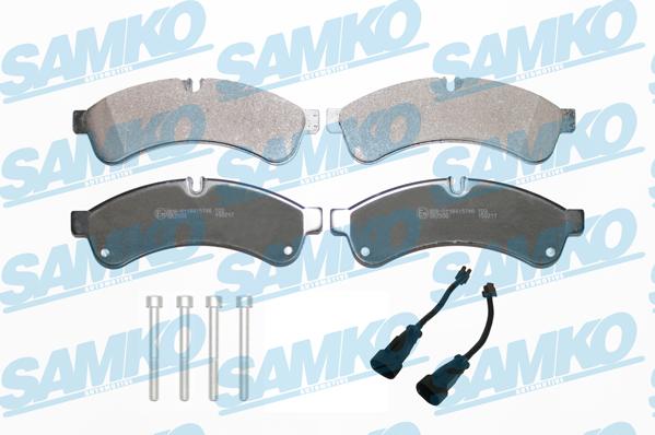 Samko 5SP1461A - Тормозные колодки, дисковые, комплект www.autospares.lv