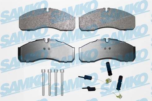 Samko 5SP1462A - Тормозные колодки, дисковые, комплект www.autospares.lv