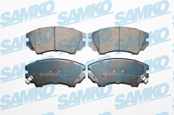 Samko 5SP1467 - Тормозные колодки, дисковые, комплект www.autospares.lv