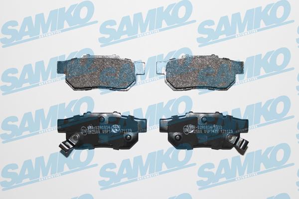 Samko 5SP1425 - Тормозные колодки, дисковые, комплект www.autospares.lv