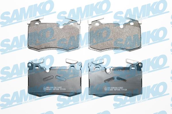 Samko 5SP1556 - Bremžu uzliku kompl., Disku bremzes www.autospares.lv